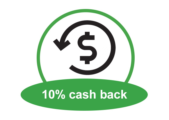 Cash Back 10%